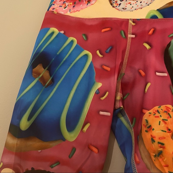 2/$30 Sleefs Donuts Print Tights Leggings Small S - Picture 4 of 5